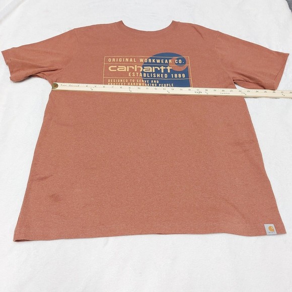 MEN'S LARGE RELAXED FIT SS CARHARTT GRAPHIC T-SHIRT (104610 R38) BURNT ORANGE - Picture 6 of 9